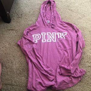 PINK Victoria Secret Sleepwear sleeve Shirt/hoodie